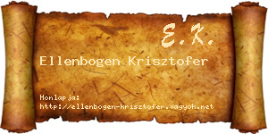 Ellenbogen Krisztofer névjegykártya