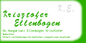 krisztofer ellenbogen business card